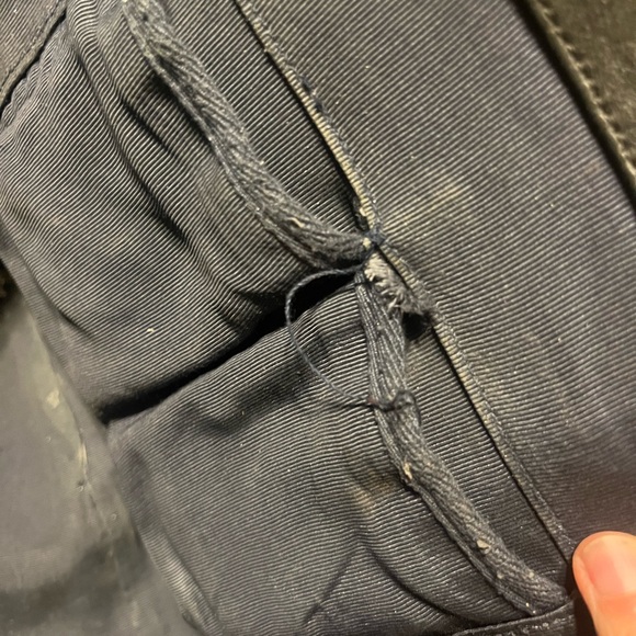 POUR LA VICTOIRE BUTLER EMBOSSED LEATHER COFFEE BONE BLACK LARGE TOTE BAG - Picture 8 of 11